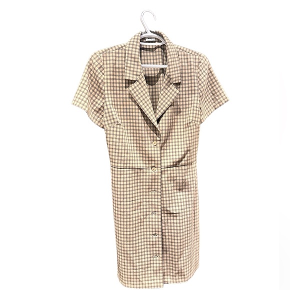 Sunday Best Checkered Button-Up Dress - Picture 1 of 3